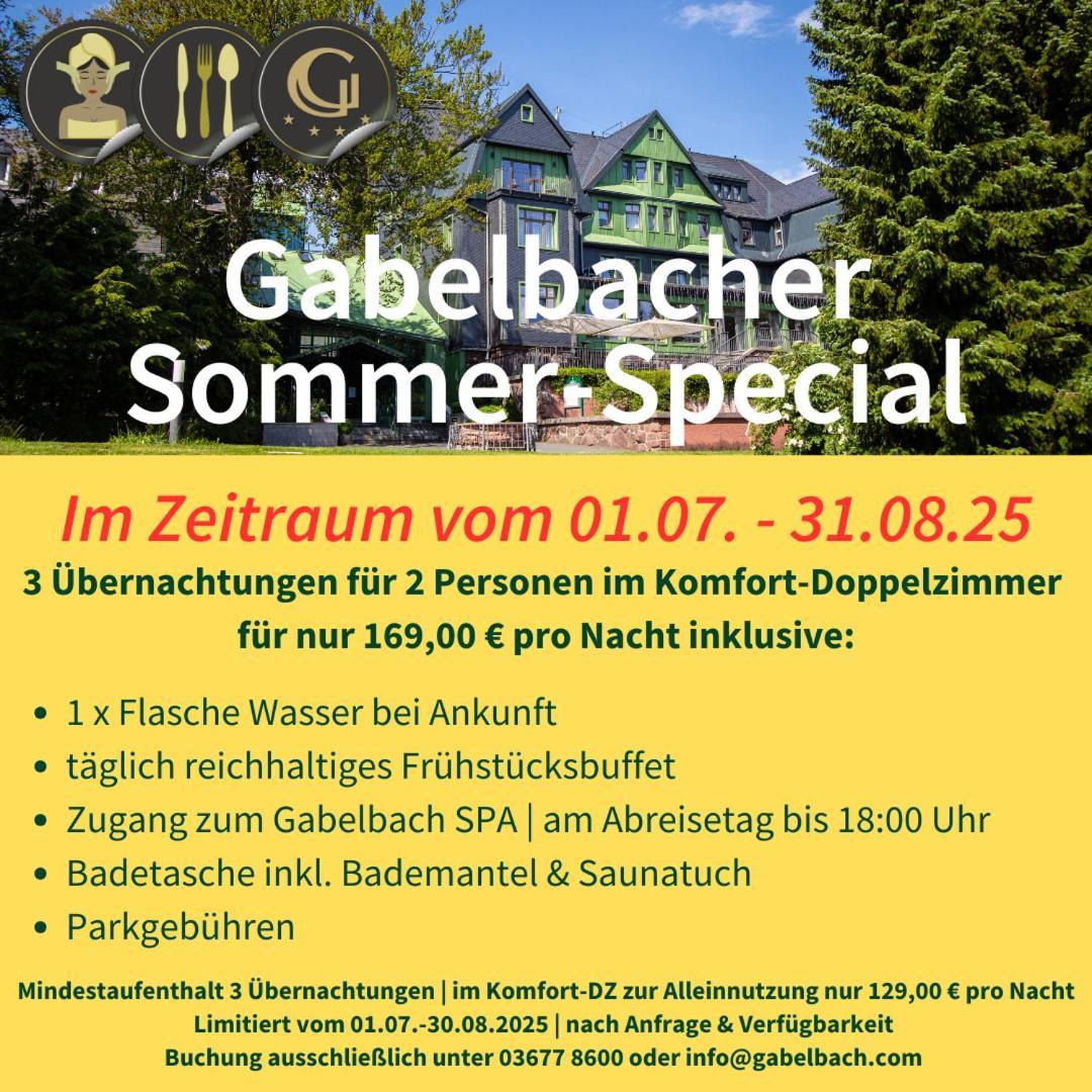 Berg & Spa Hotel Gabelbach イルメナウ エクステリア 写真